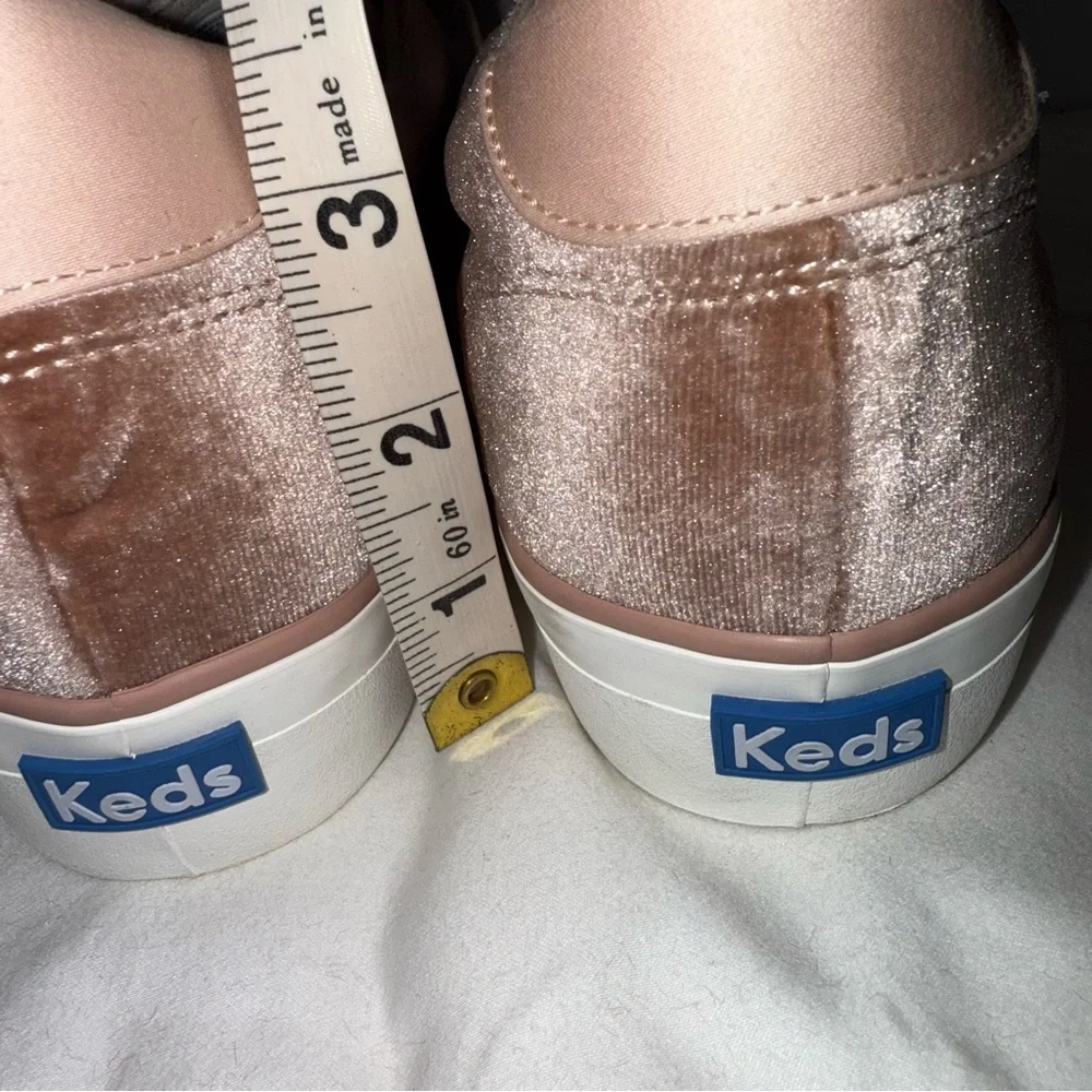Keds Women's 11‎ Champagne Pink Tan Velvet Sneakers Tennis Shoes